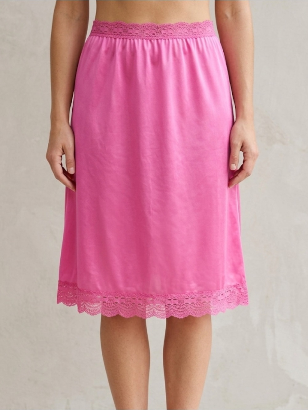 Vintage Satin like Lace Slip Skirt – Size L | Coquette Lingerie  | Y2K Romance